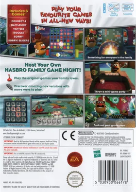 Hasbro - Family Game Night box cover back